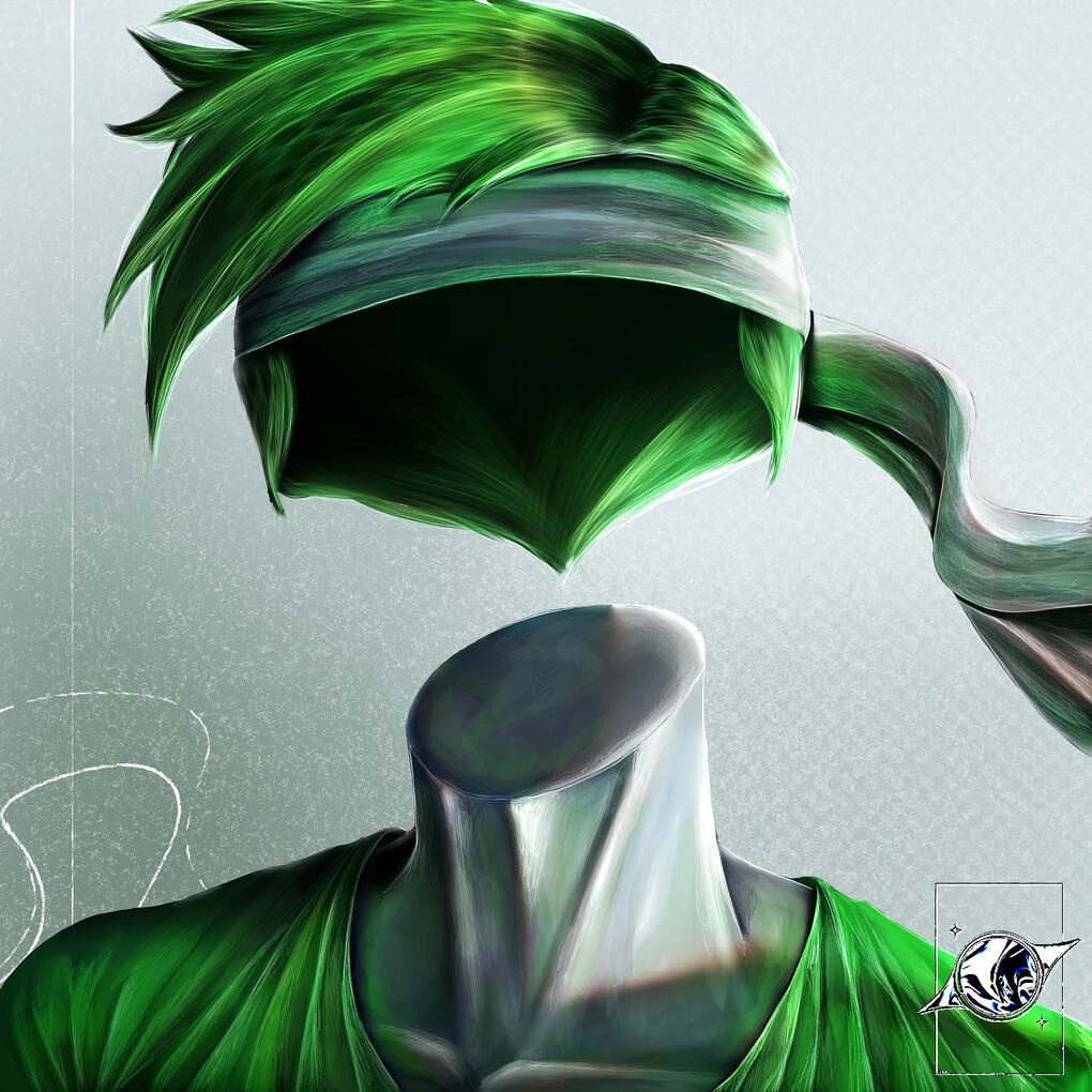 semi-realistic headshot