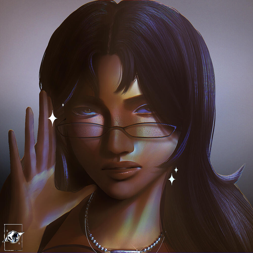 semi-realistic headshot