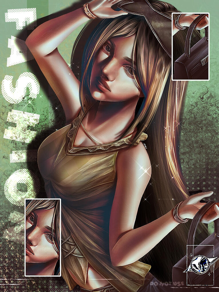 semi-realistic waist up